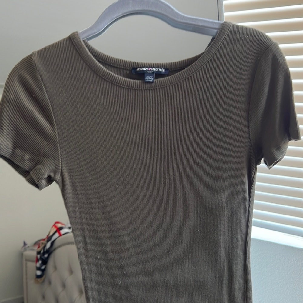 Olive green t shirt dress
